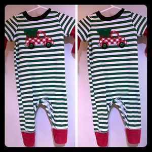 RicRac & Ruffles Boys Christmas Romper (3/6mo)